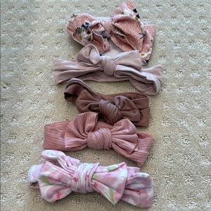 Pink and Brown Kids Headband Set